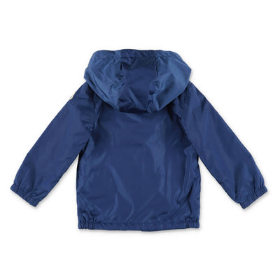 EROVILE' blue nylon baby boy MONCLER down feather jacket with hood