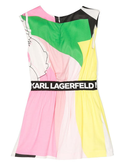 Choupette multicolor viscose girl KARL LAGERFELD dress