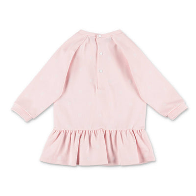 Cotton baby girl GIVENCHY outfit with pink dress and white leggings