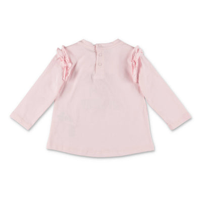 Pink cotton jersey baby girl GIVENCHY t-shirt | Carofiglio Junior