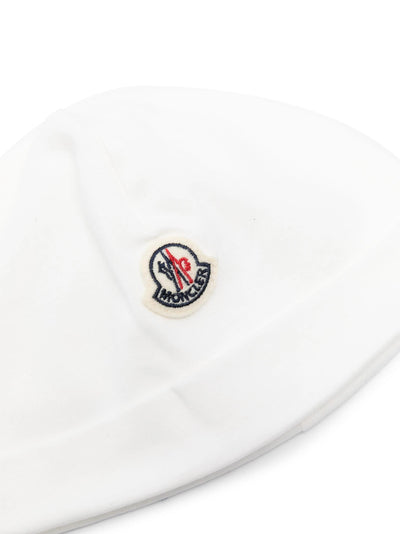 White cotton baby MONCLER hat