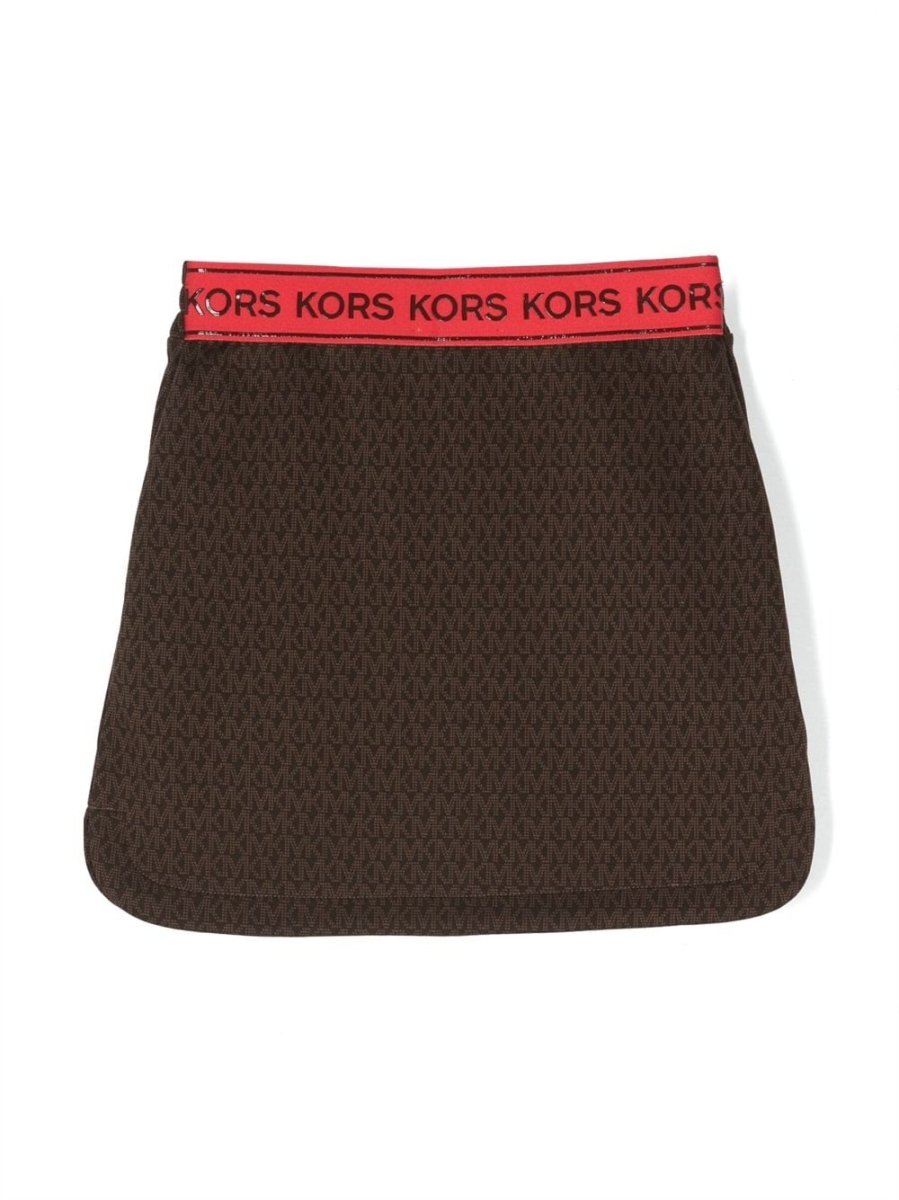 Brown viscose blend girl MICHAEL KORS sweat skirt | Carofiglio Junior