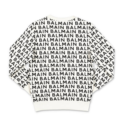 White cotton boy BALMAIN sweatshirt | Carofiglio Junior