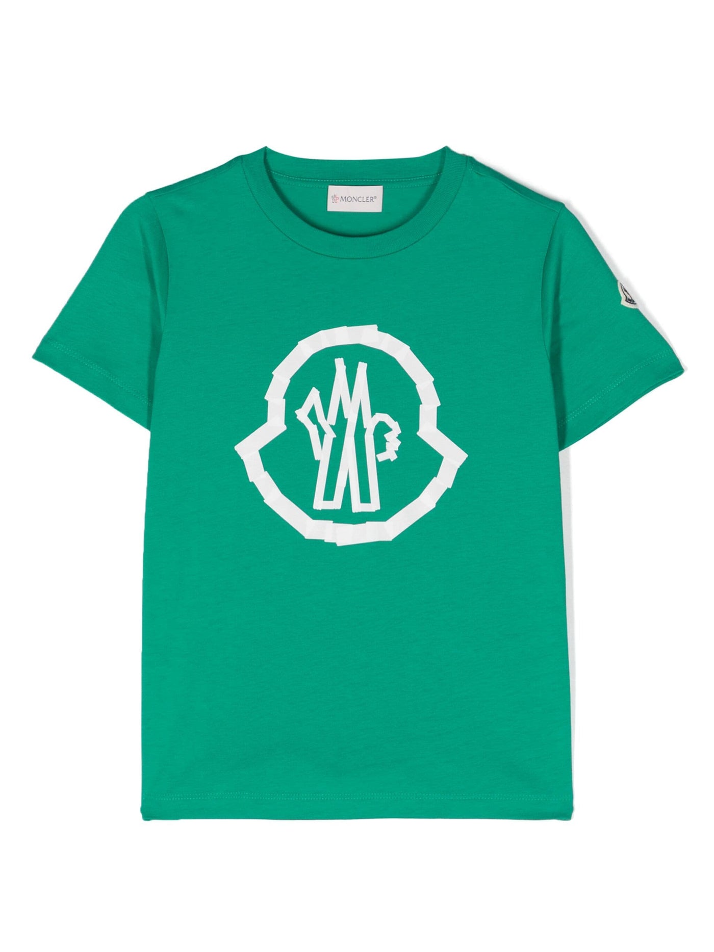 Green cotton jersey boy MONCLER t-shirt