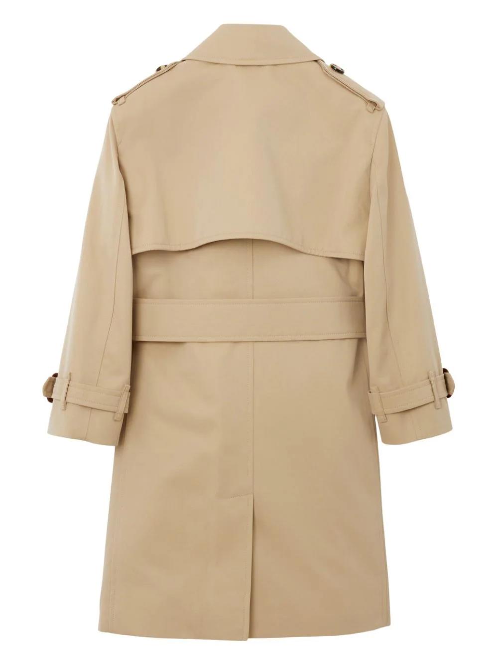 MAYFAIR beige cotton canvas girl BURBERRY trench coat