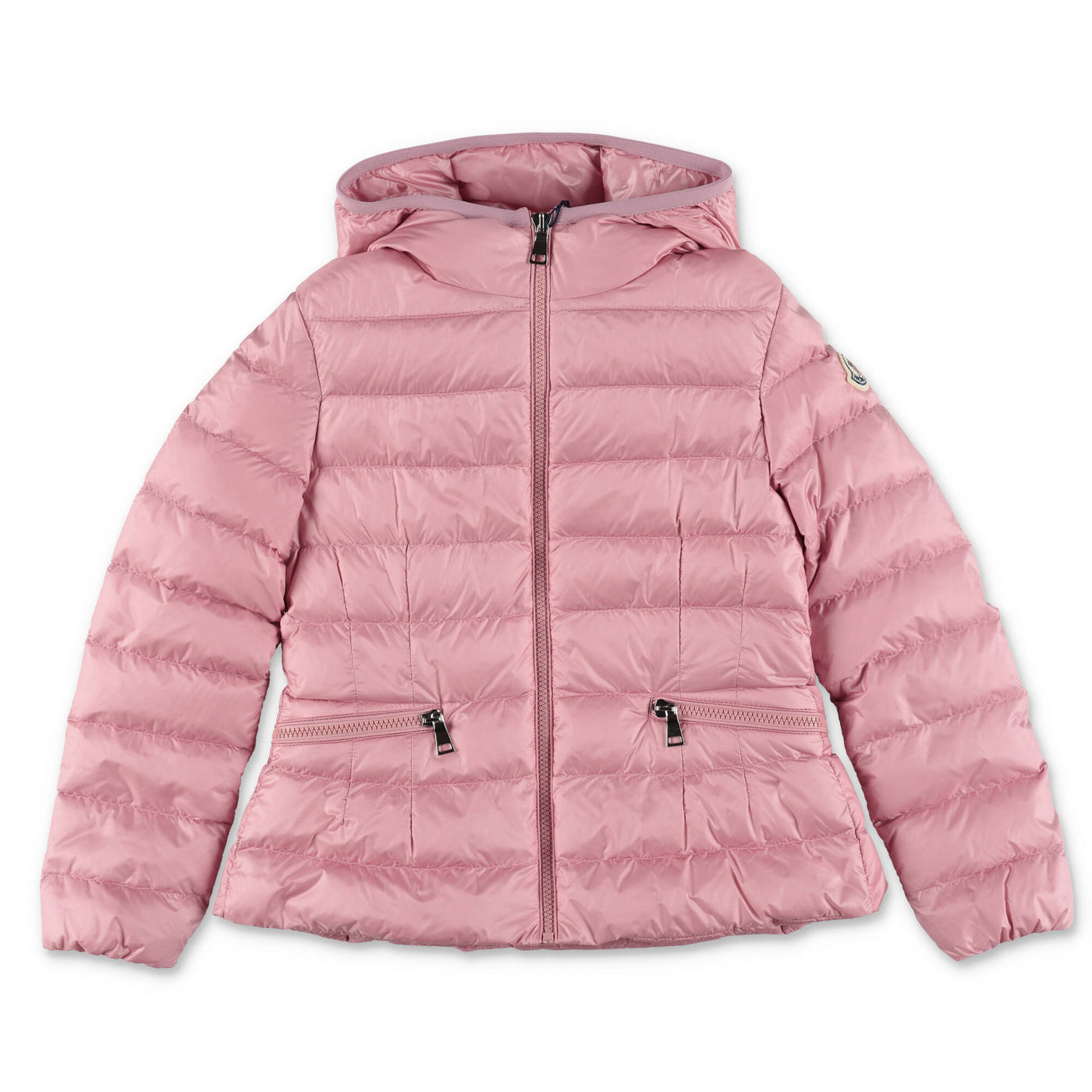 LISET pink nylon girl MONCLER padded jacket with hood
