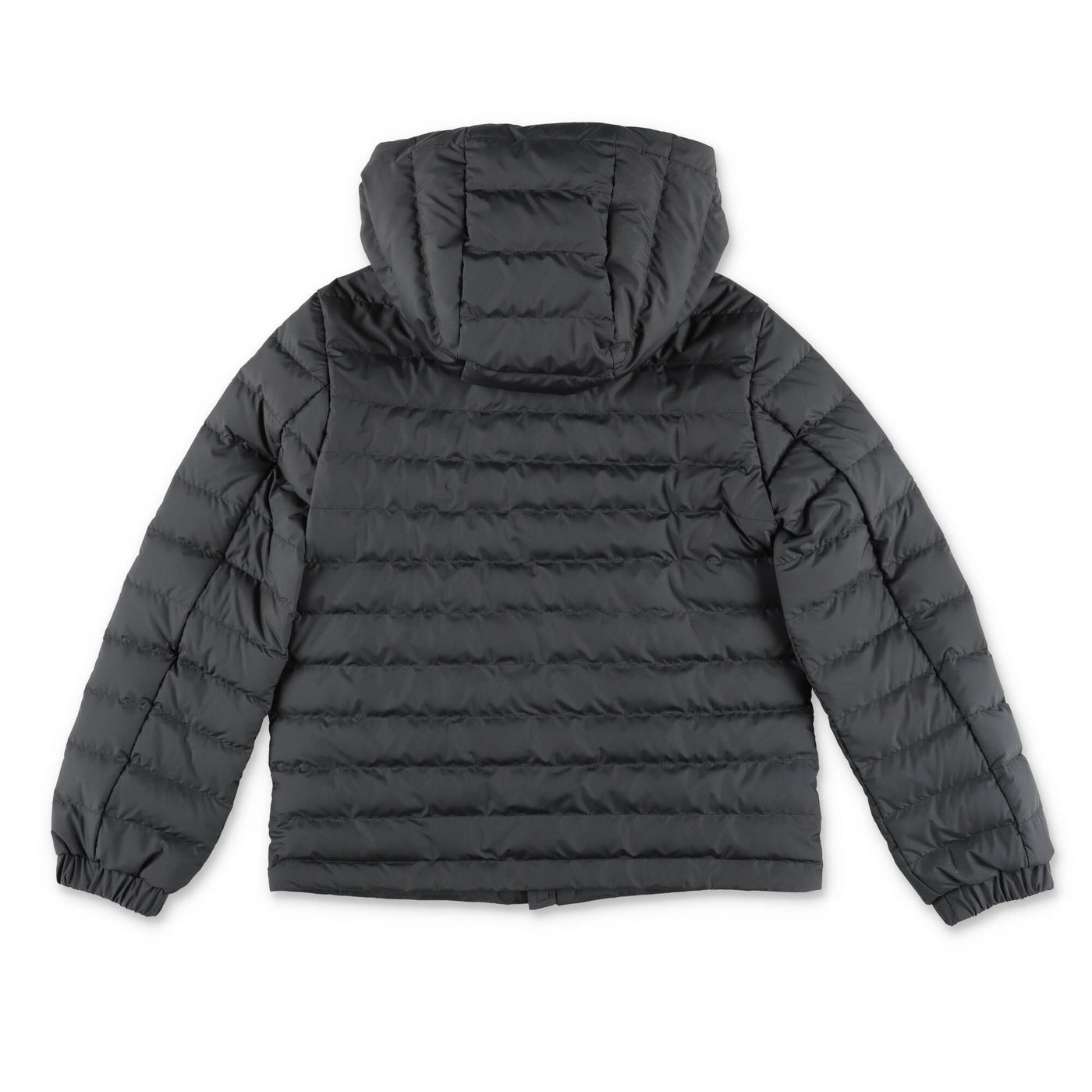 ALIM black nylon boy MONCLER jacket with hood