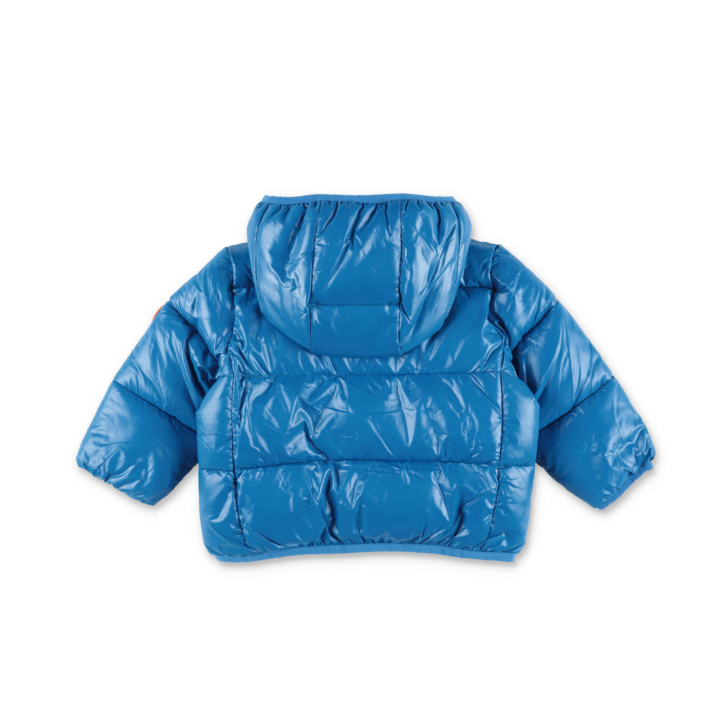 Royal blue nylon baby boy SAVE THE DUCK padded jacket with hood | Carofiglio Junior
