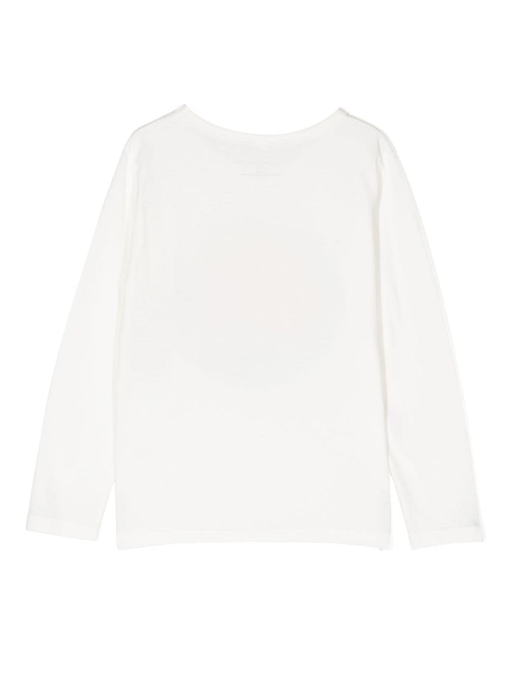 White cotton jersey girl STELLA McCARTNEY t-shirt | Carofiglio Junior