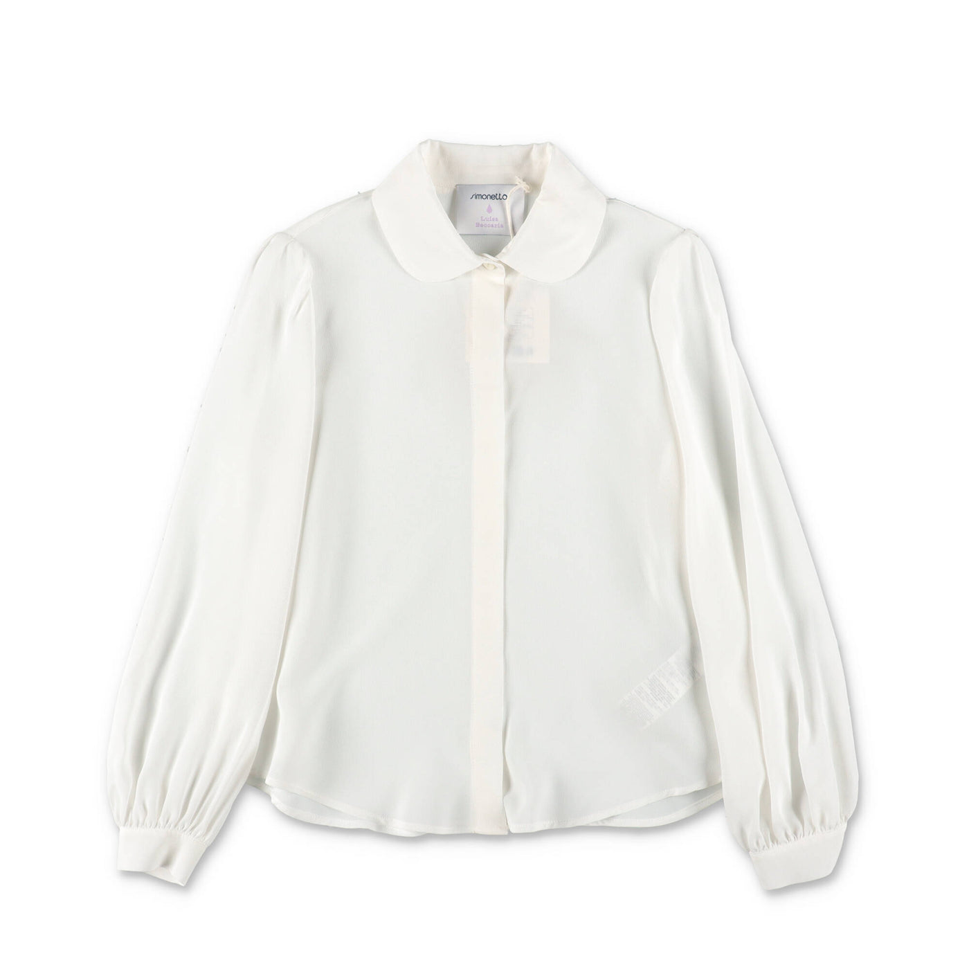 White silk blend girl SIMONETTA x LUISA BECCARIA shirt