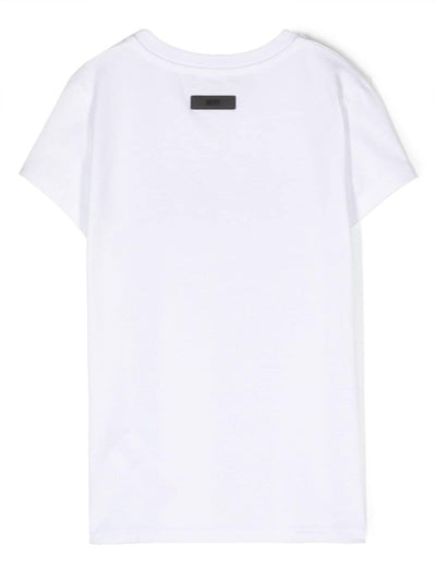White cotton jersey boy DKNY t-shirt