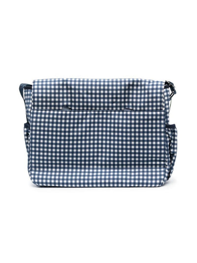 Blue check cotton canves baby KENZO changing bag | Carofiglio Junior