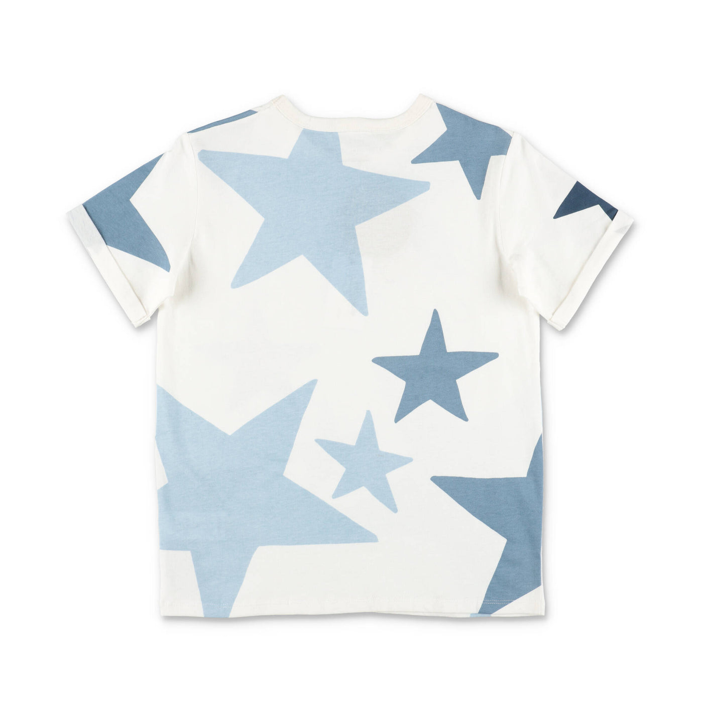 White "stars" cotton jersey girl STELLA McCARTNEY t-shirt | Carofiglio Junior