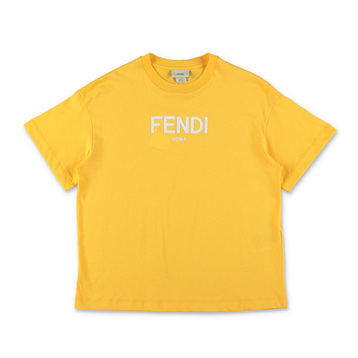 Yellow cotton jersey boy FENDI t-shirt - Carofiglio Junior