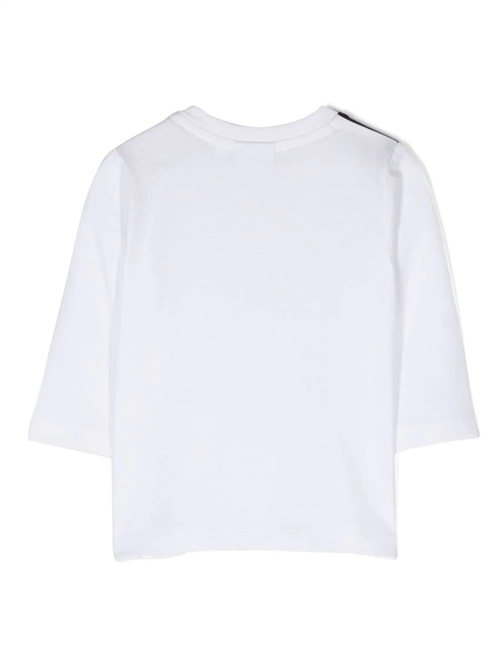 White cotton jersey baby boy HUGO BOSS t-shirt | Carofiglio Junior