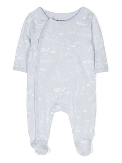 Cotton jersey baby boy KENZO two rompers set