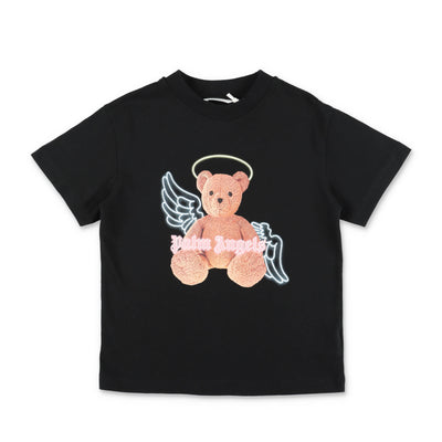 Black cotton jersey girl PALM ANGELS t-shirt