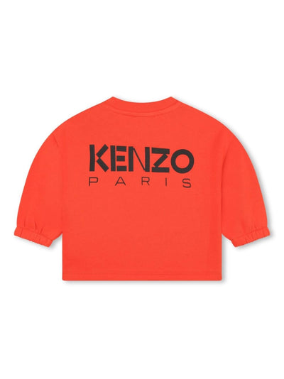 Red cotton blend baby girl KENZO sweatshirt