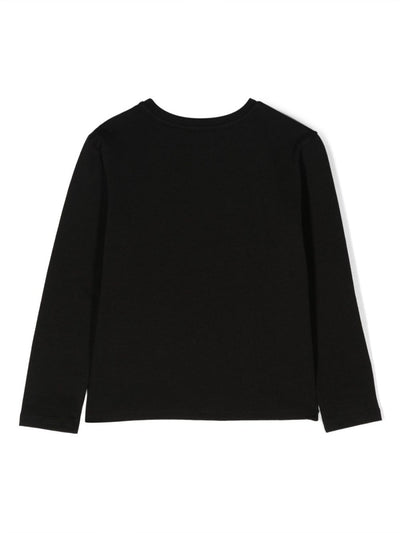 Black cotton jersey girl GIVENCHY t-shirt | Carofiglio Junior