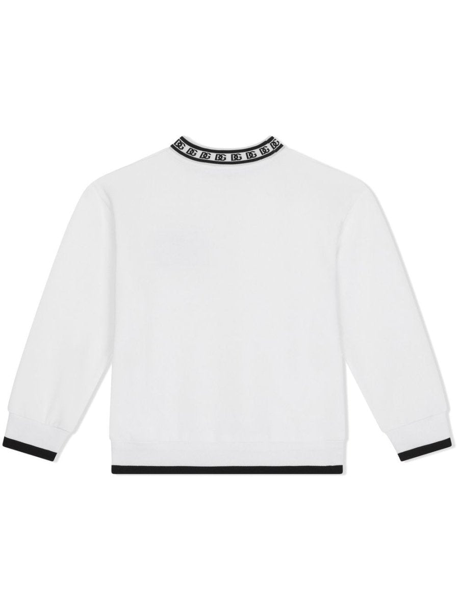 White cotton boy DOLCE & GABBANA sweatshirt | Carofiglio Junior