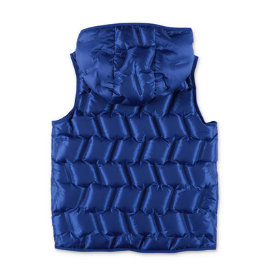 NOAH royale blue nylon boy BURBERRY hooded vest