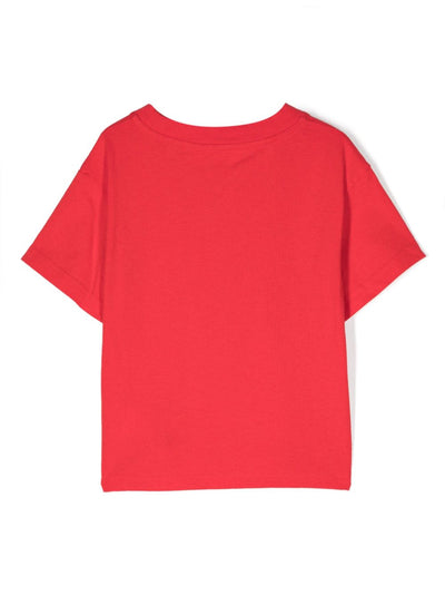Red cotton jersey boy PALM ANGELS t-shirt