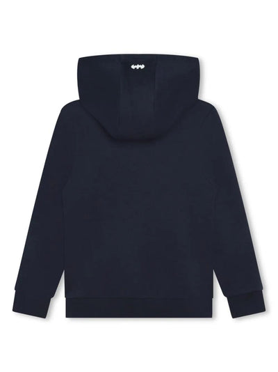 Navy blue cotton blend boy HUGO BOSS x BATMAN hoodie | Carofiglio Junior