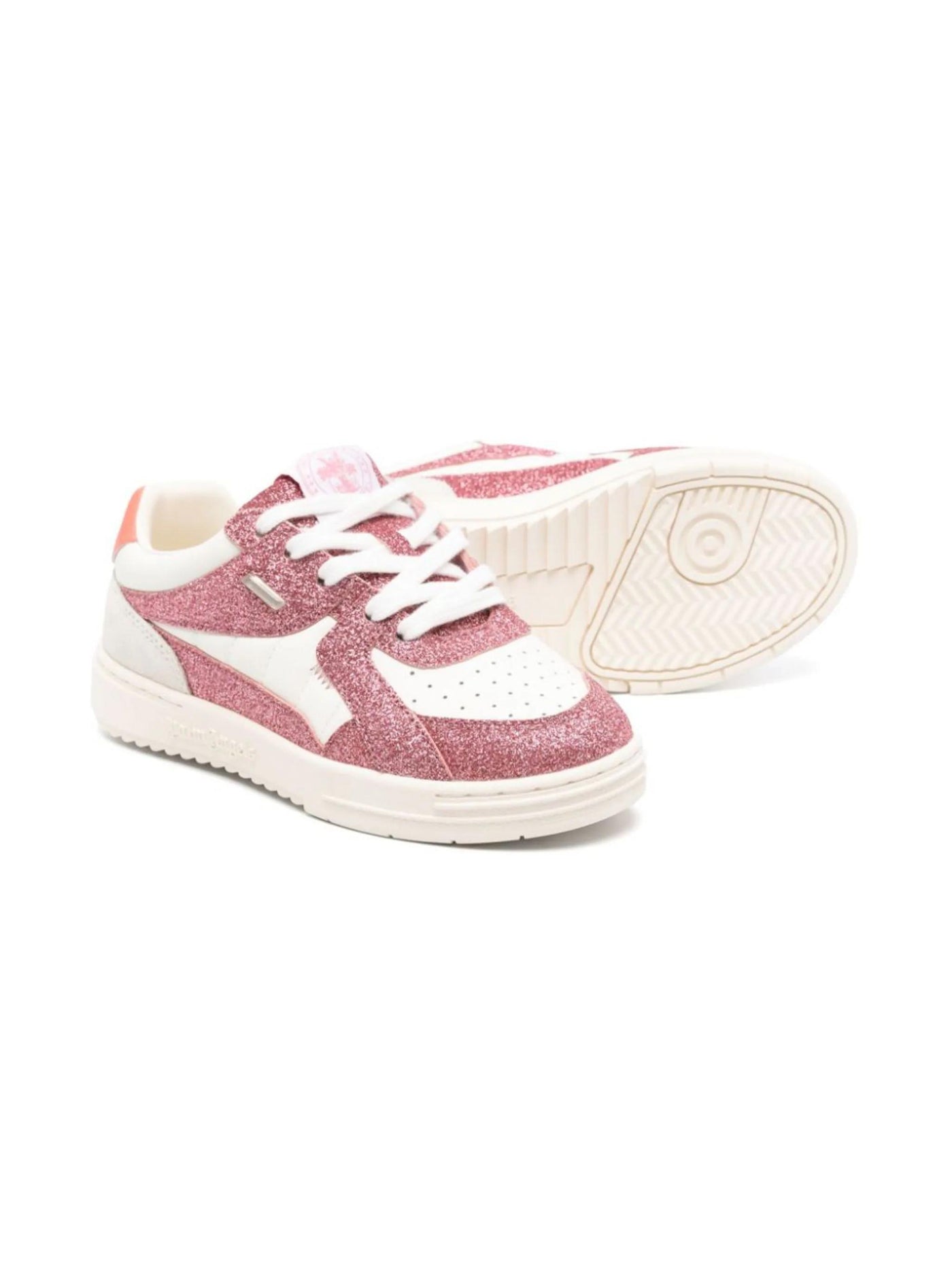 Pink glittered leather girl PALM ANGELS sneakers