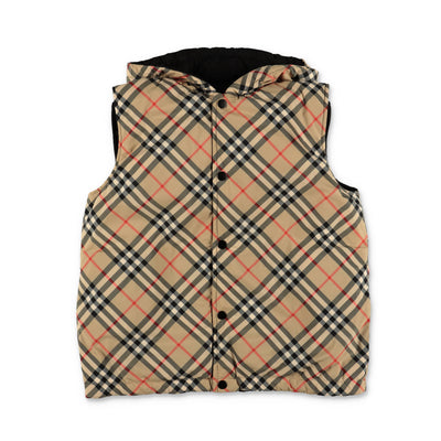 SLADE reversible nylon boy BURBERRY hooded vest