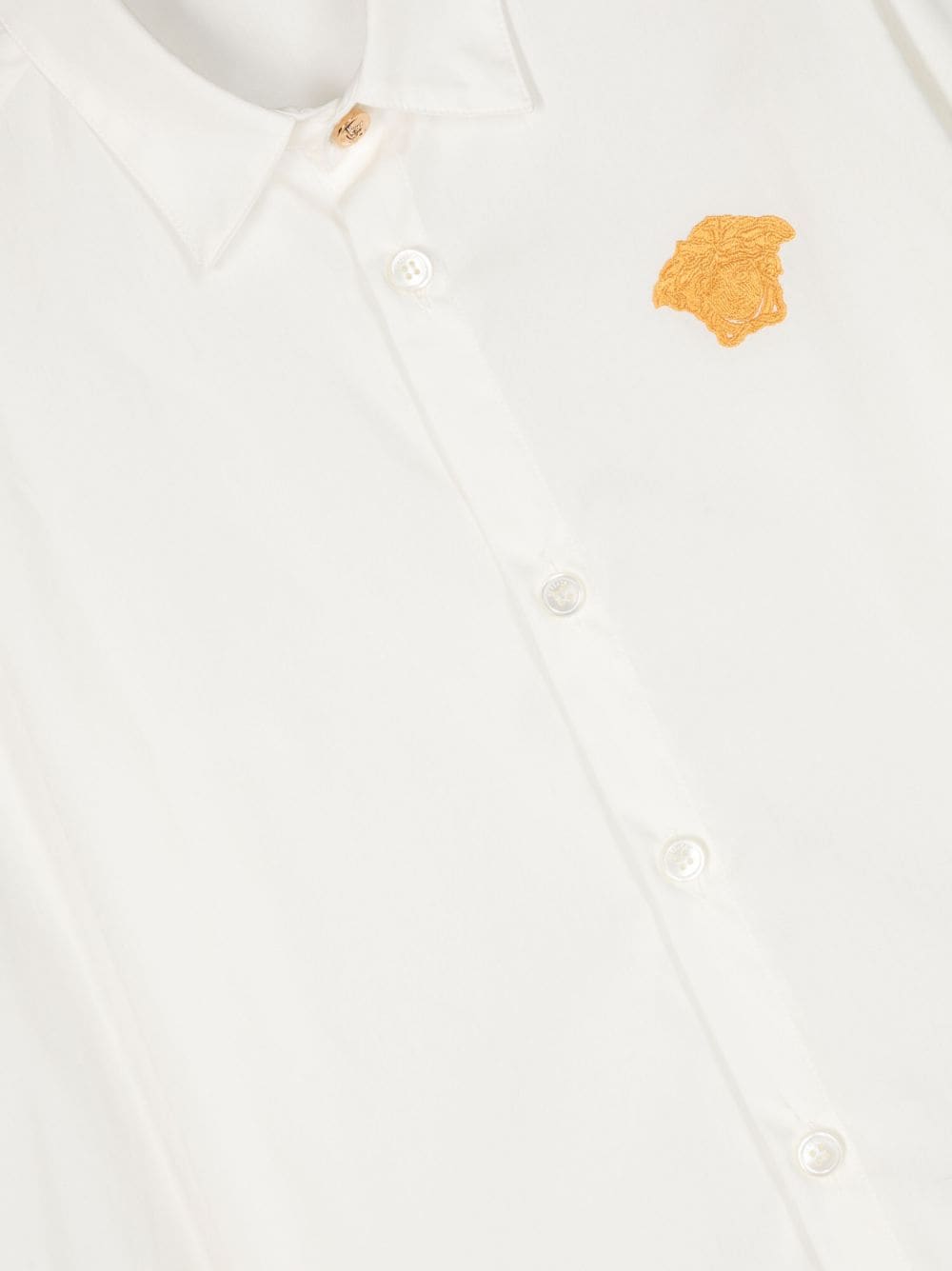 White cotton poplin boy VERSACE shirt