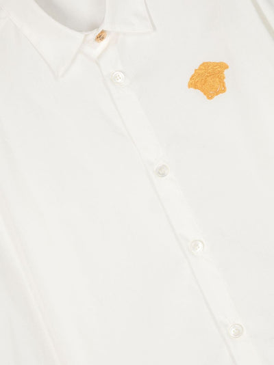 White cotton poplin boy VERSACE shirt | Carofiglio Junior