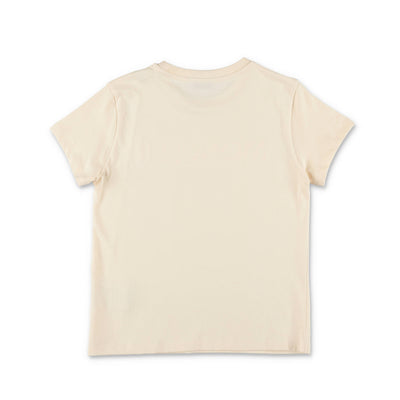 Cream cotton jersey girl MONCLER t-shirt