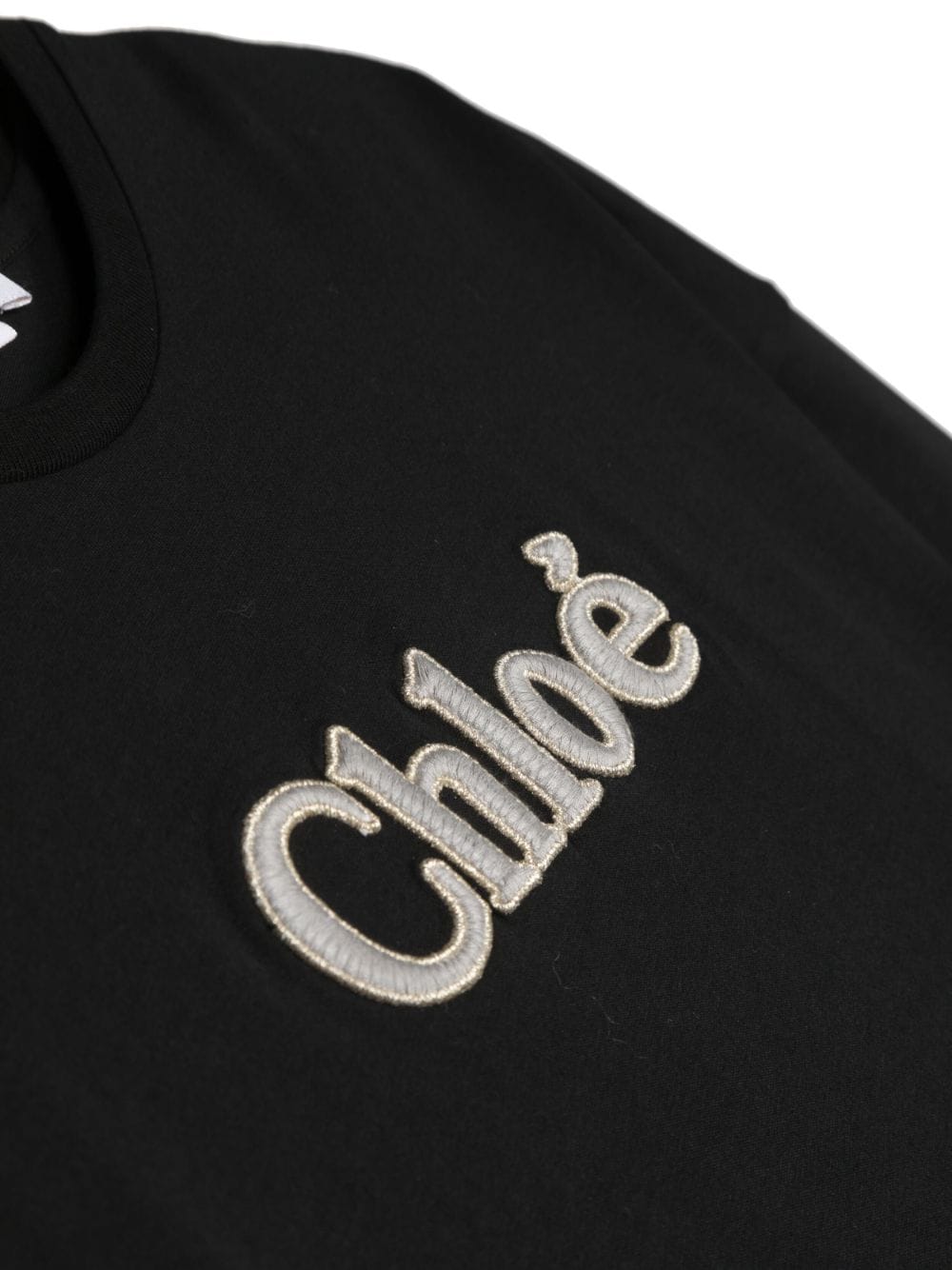 Black cotton jersey girl CHLOE' t-shirt