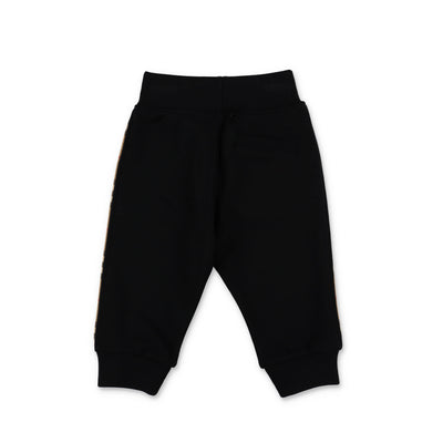 NOLEN pantaloni in cotone nero per bambino BURBERRY