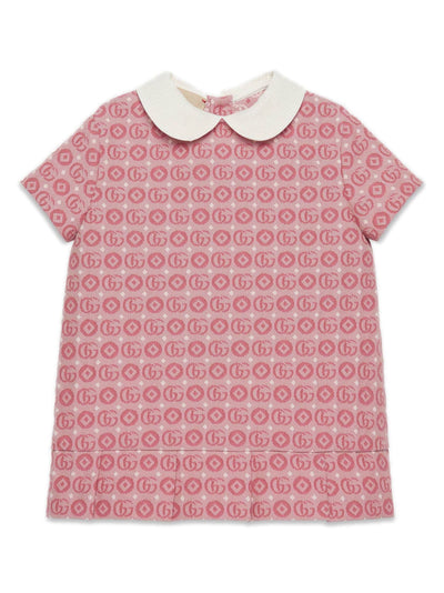 Pink cotton baby girl GUCCI dress