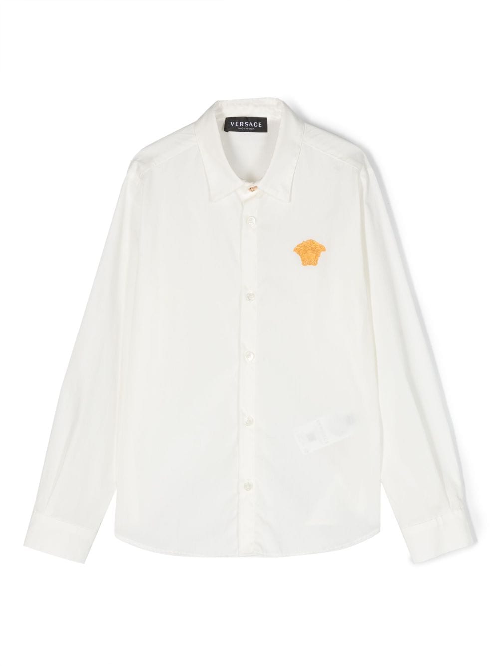 White cotton poplin boy VERSACE shirt | Carofiglio Junior