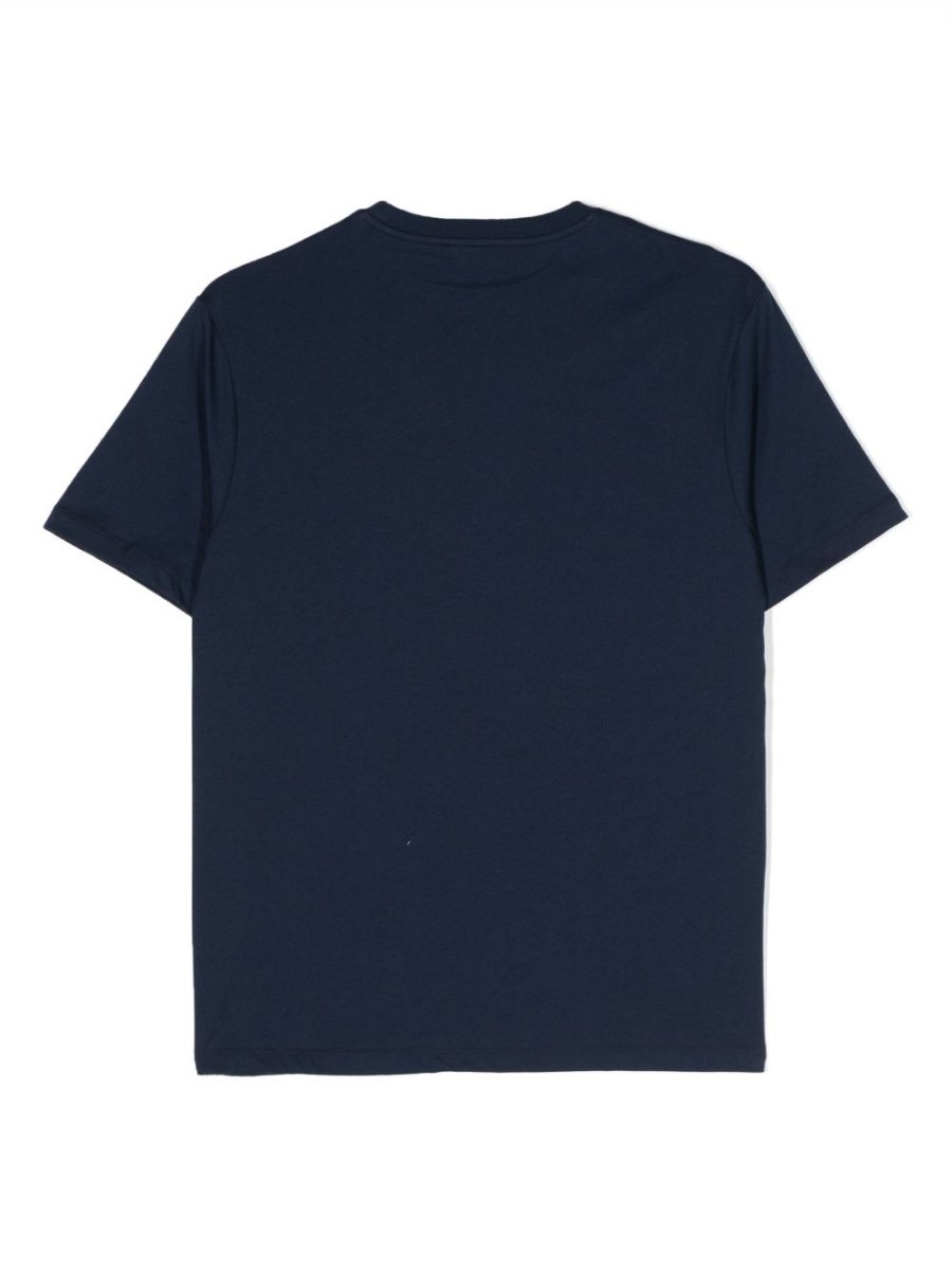 Navy blue cotton boy MSGM t-shirt | Carofiglio Junior