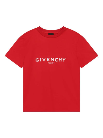 Red cotton jersey boy GIVENCHY t-shirt