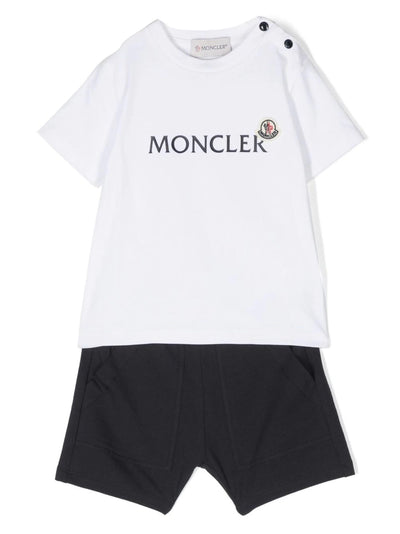 Cotton jersey baby boy MONCLER outfit with t-shirtt and shorts