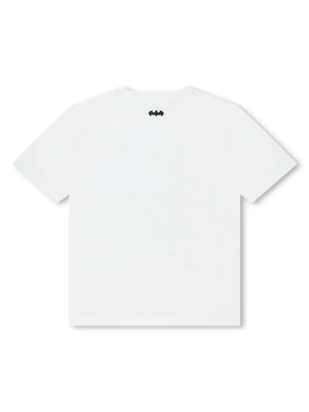 White cotton jersey boy HUGO BOSS x BATMAN t-shirt | Carofiglio Junior