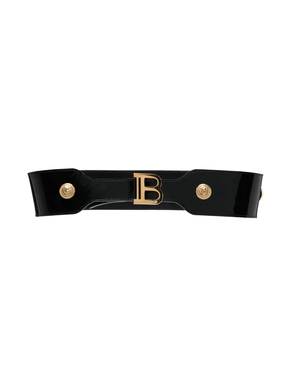 Black patent leather girl BALMAIN belt