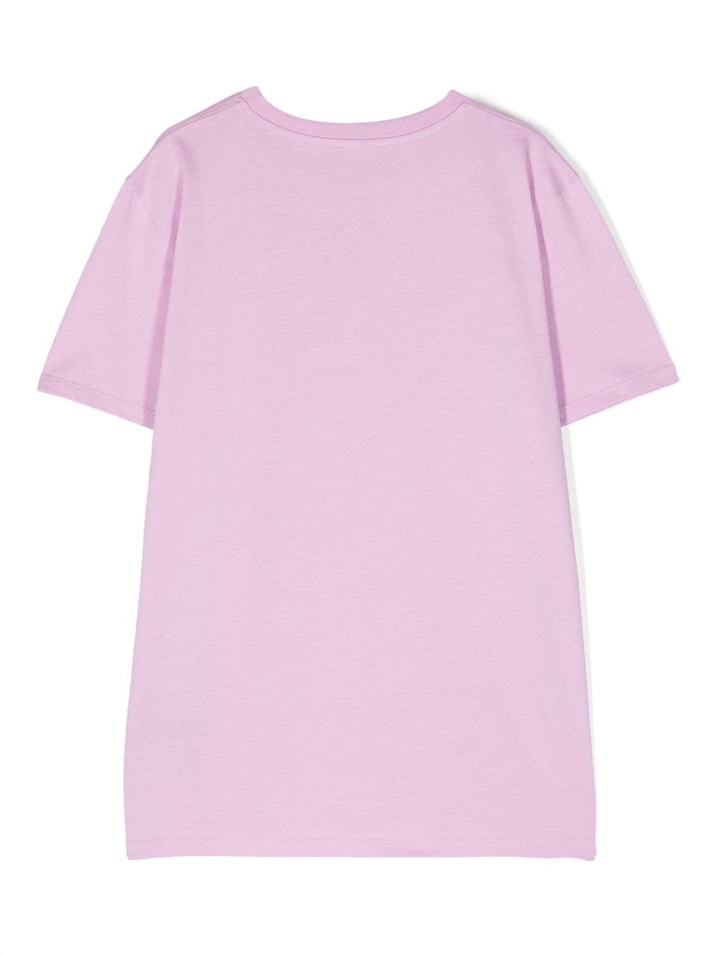 Lilac cotton jersey girl BALMAIN t-shirt | Carofiglio Junior