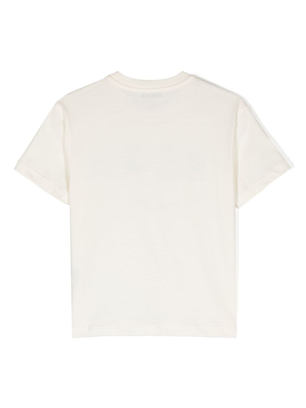Cream cotton jersey boy MSGM t-shirt | Carofiglio Junior