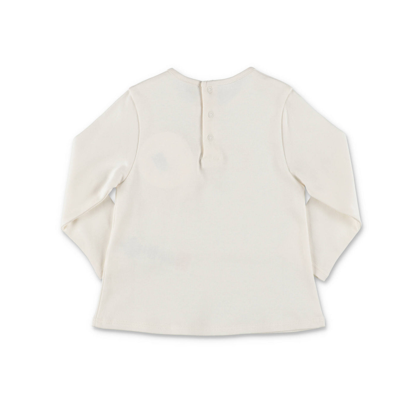White cotton jersey baby girl CHLOE' t-shirt | Carofiglio Junior