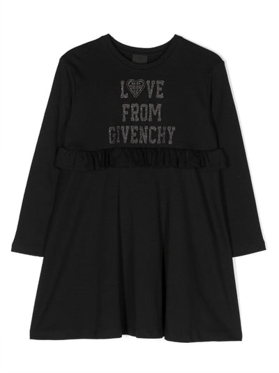 Black cotton girl GIVENCHY dress | Carofiglio Junior