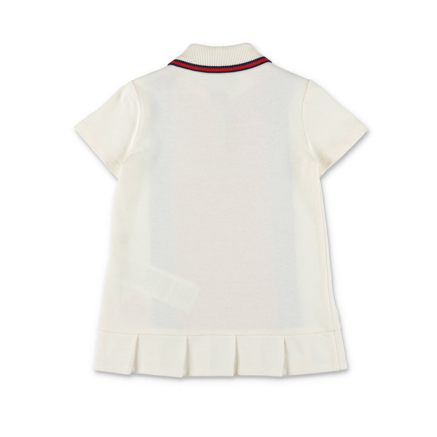 White with contrasting panels cotton baby girl GUCCI dress