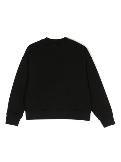 Black cotton boy PALM ANGELS sweatshirt | Carofiglio Junior