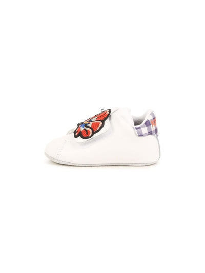 White nappa baby girl KENZO prewalker shoes | Carofiglio Junior