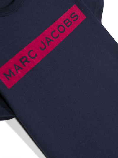 Navy blue cotton jersey boy MARC JACOBS t-shirt