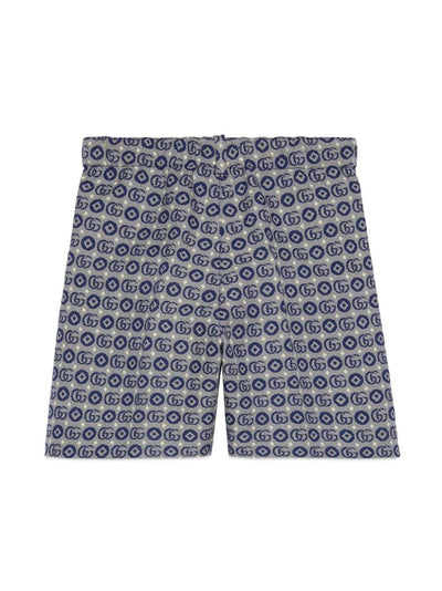 Blue cotton blend boy GUCCI shorts